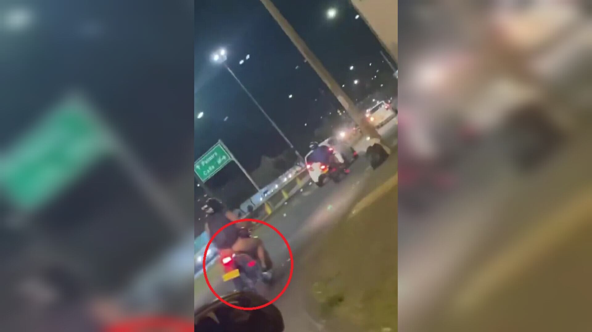 Polémica en Cali: un hombre se paseó desnudo en una motocicleta.