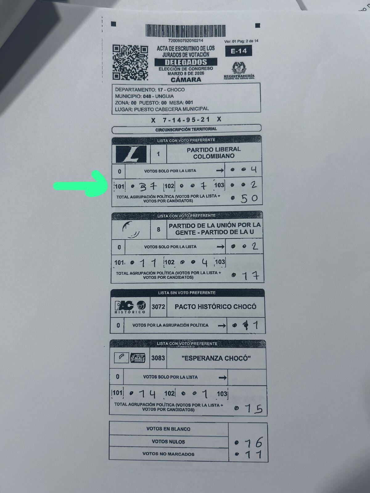 Defensa Sandra Tatiana Palacios.