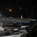 The aircraft carrying US Energy Secretary Chris Wright is seen after landing at Simon Bolivar International Airport in Maiquetia, La Guaira state, Venezuela, on September 1, 2026. US Energy Secretary Chris Wright visits Venezuela to finalize an agreement after US President Donald Trump announced that the United States will take a majority stake in 65 billion barrels of Venezuela's oil reserves, in what he described as "the largest oil deal in history." (Photo by Federico PARRA / AFP)