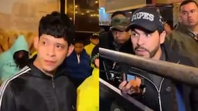 Alias Mailo y el presidente Abelardo De La Espriella.