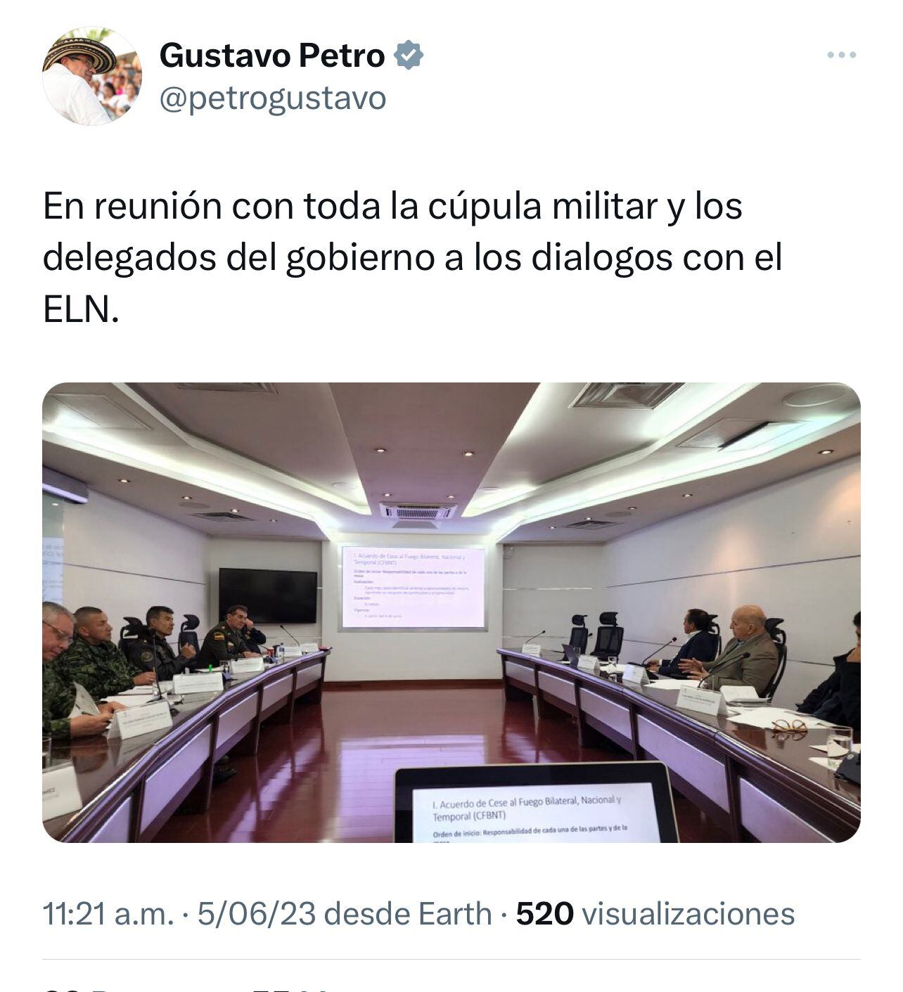 Trino presidente Gustavo Petro