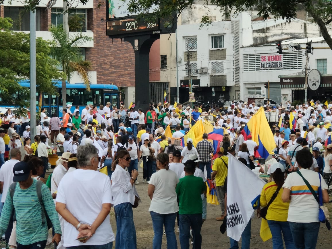 Marchas en apoyo al expresidente Álvaro Uribe en Cali