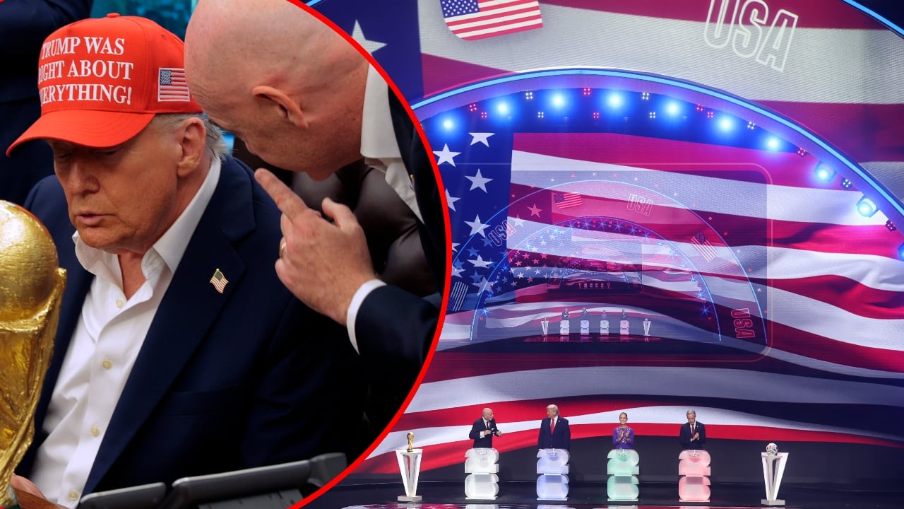 Donald Trump con Gianni Infantino / Día del sorteo del Mundial 2026.
