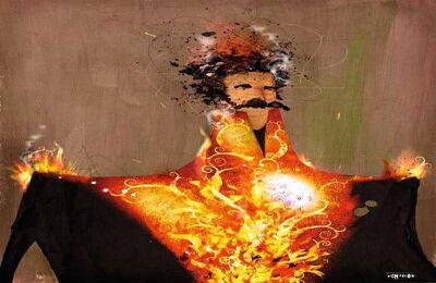 Simón Bolívar por el ilustrador argentino Pablo Bernasconi.