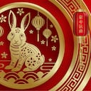 Feliz año nuevo chino 2023. Conejo, Signo del zodiaco, para el año del conejo de agua.