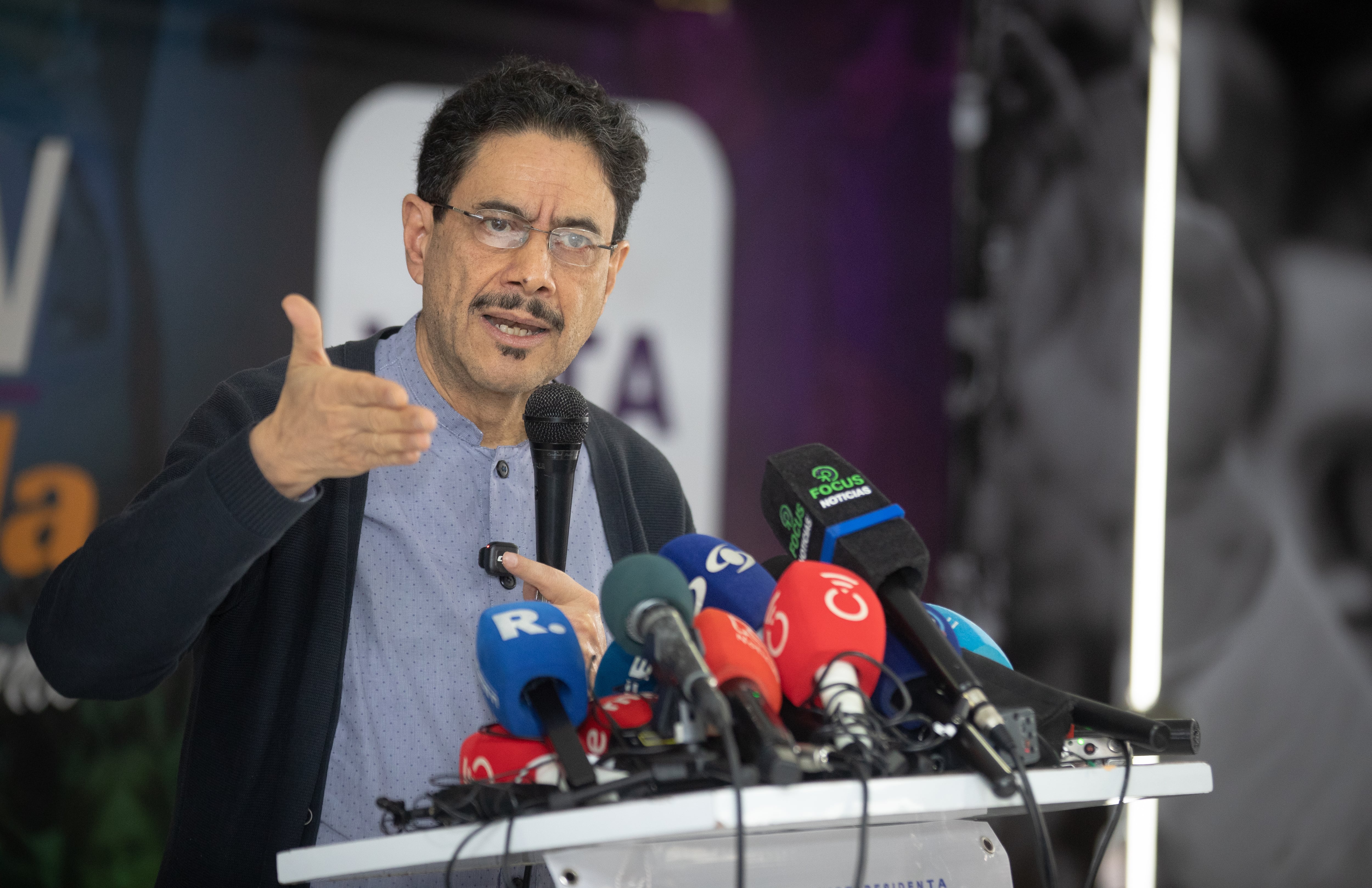 Rueda de prensa candidato a la presidencia, Iván Cepeda