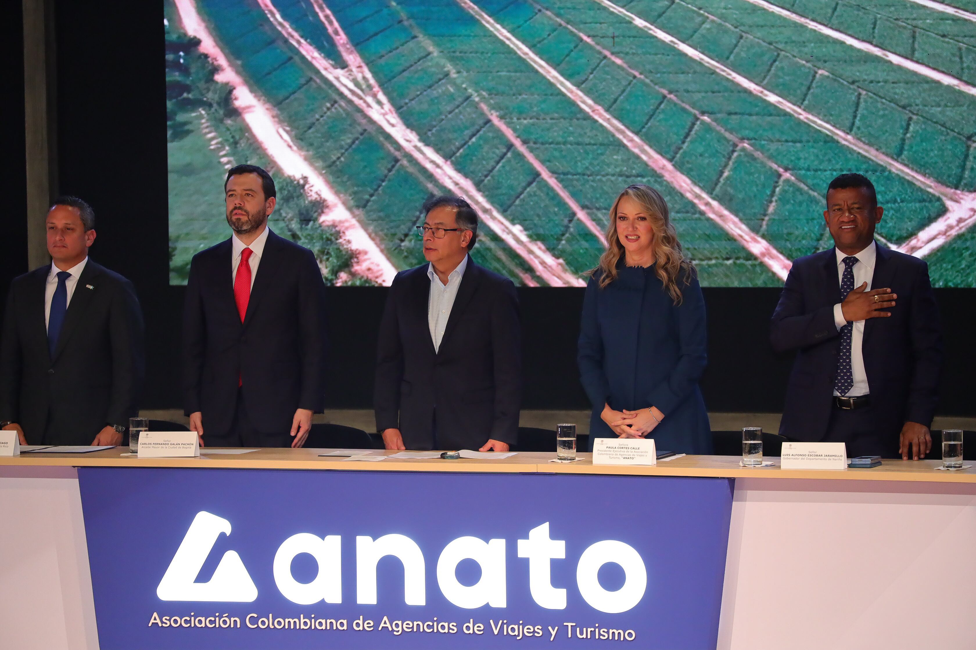 Autoridades y lideres del sector de turismo dieron apertura hoy a la Vitrina Turística de Anato 2024 en Corferias (Bogotá).