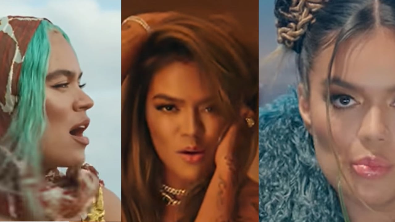 Cambios de look de Karol G - Captura de pantalla videos musicales