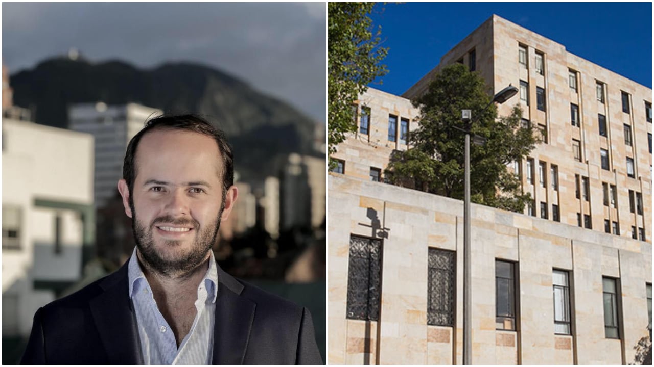 José David Castellanos y la sede del Ministerio de Hacienda