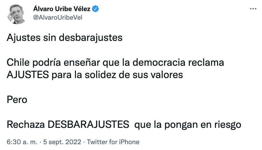 Trino del expresidente Uribe