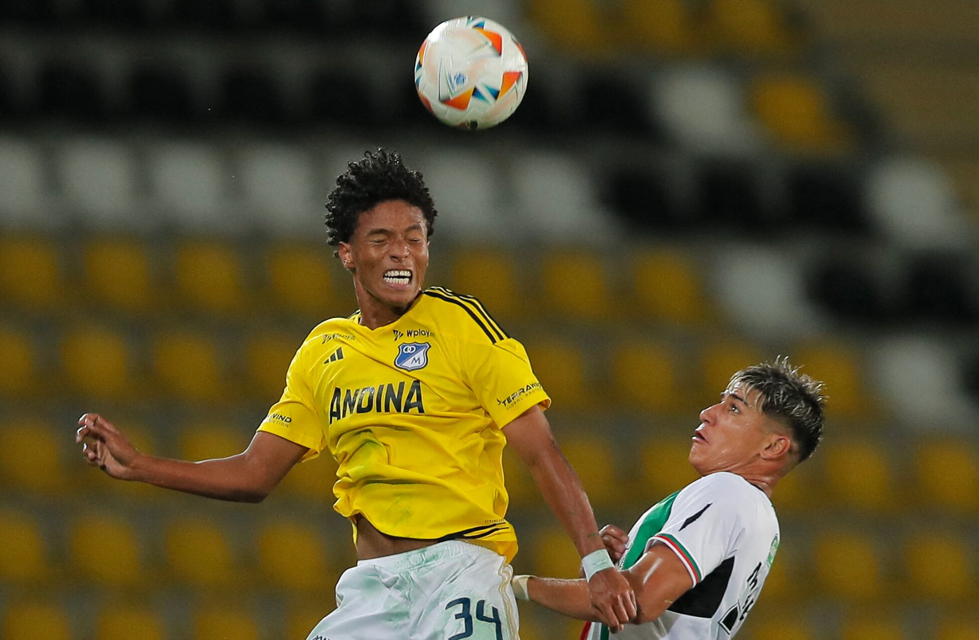 Millonarios perdió con Palestino en Chile por la Copa Libertadores.