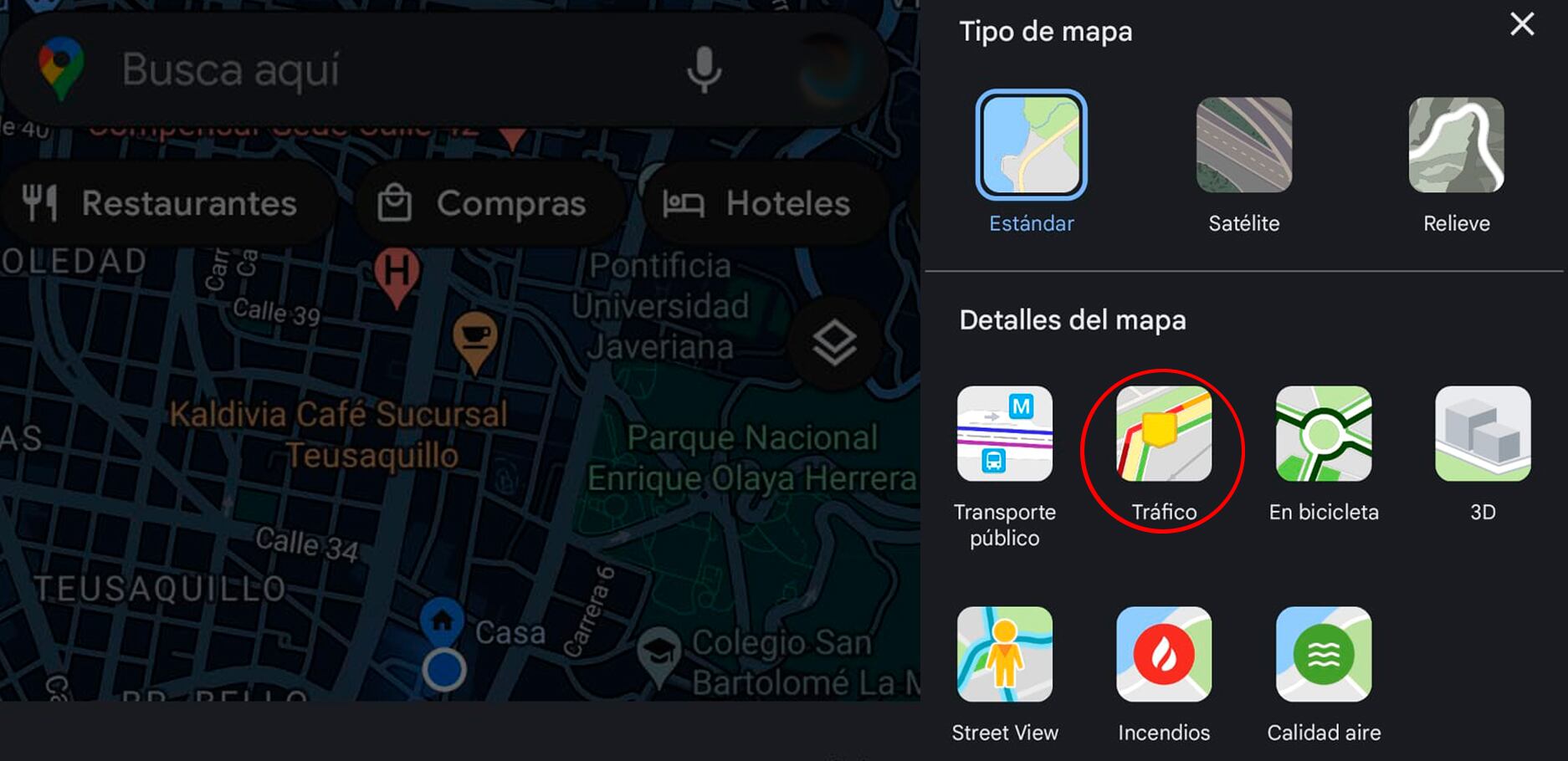 Filtros de Google Maps ayudan a ajustar los mapas en función de la información que necesita el usuario.
