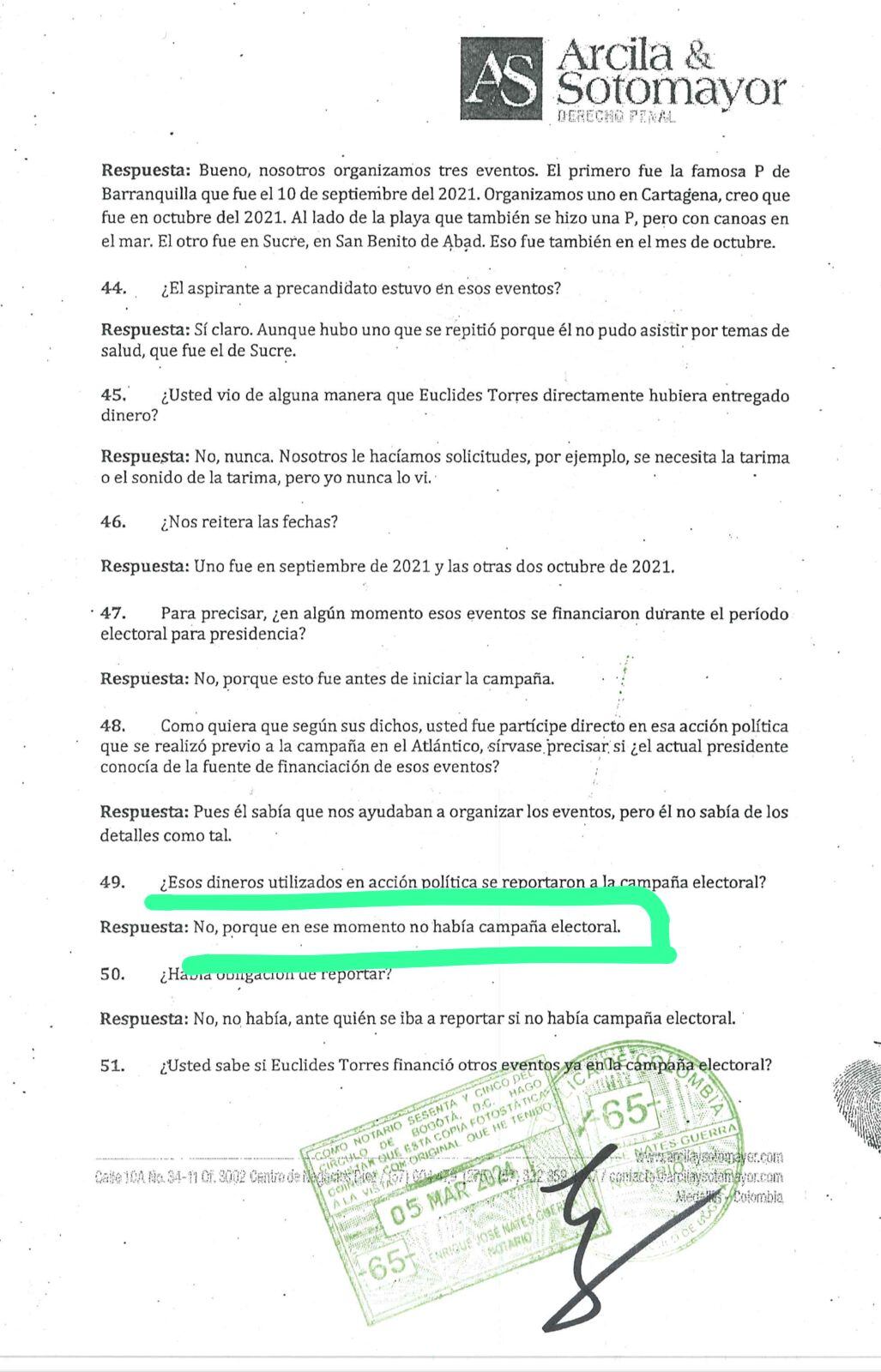 Algunos apartes de las declaraciones de Nicolás Petro.