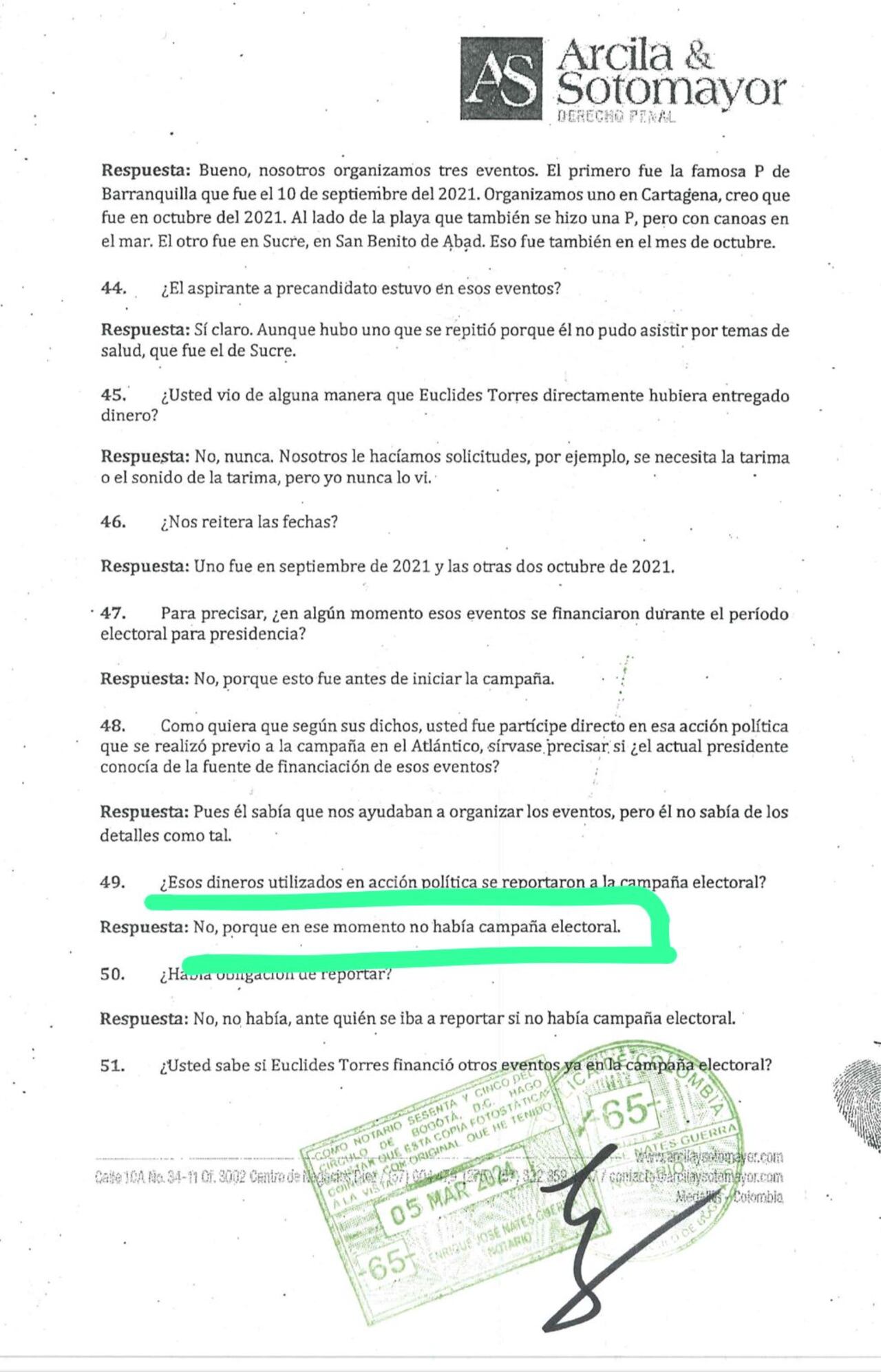 Algunos apartes de las declaraciones de Nicolás Petro.