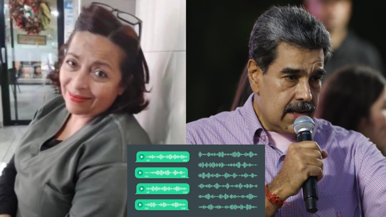Marggie Orozco y Nicolás Maduro