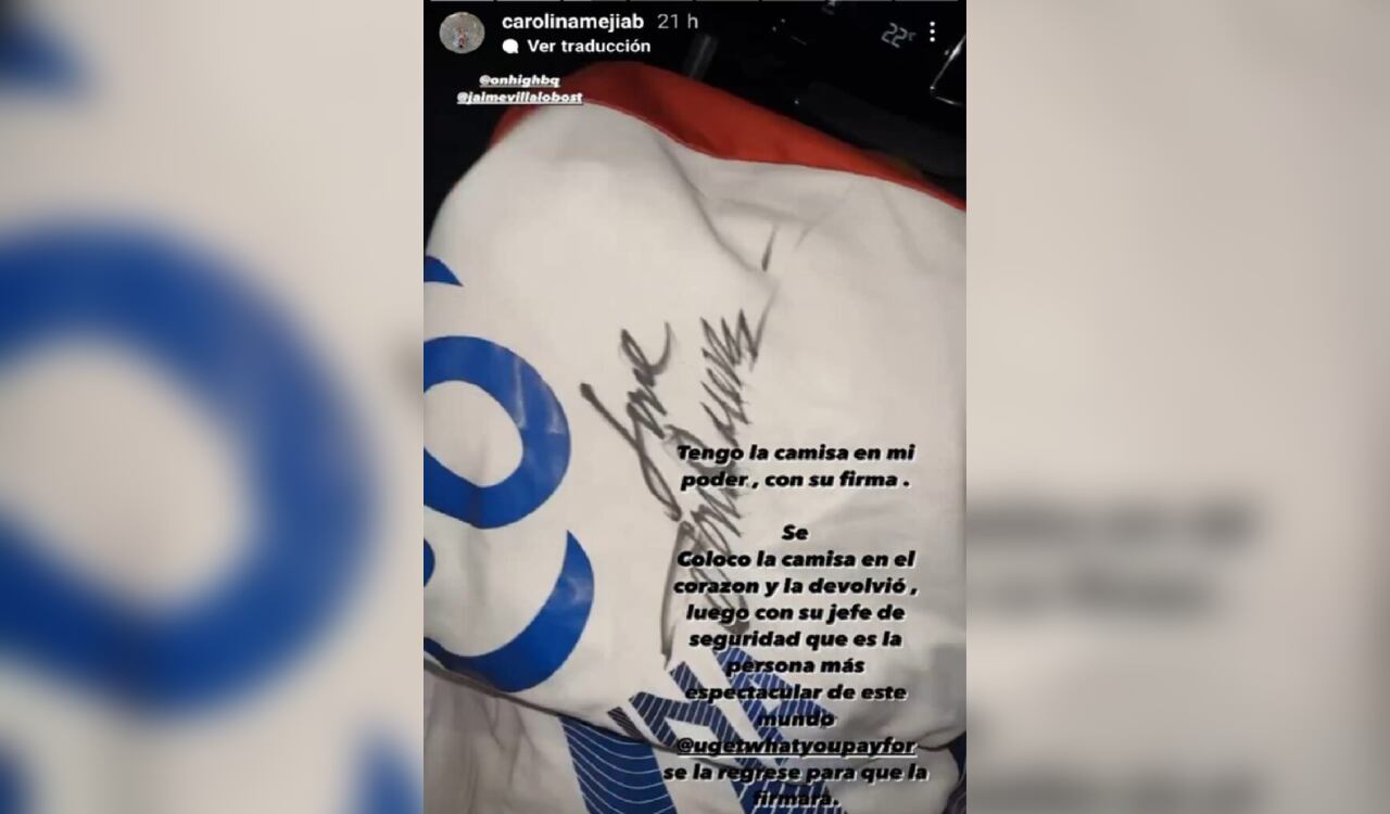 La dueña de la camiseta aclaró todo el lío.