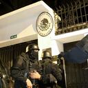 Ecuadorian police special forces attempt to break into the Mexican embassy in Quito to arrest Ecuador's former Vice President Jorge Glas, on April 5, 2024. Mexican President Andres Manuel Lopez Obrador ordered on April 5, 2024 the "suspension" of relations with Ecuador after Ecuadorian police raided the Mexican embassy in Quito to arrest former vice president Jorge Glas, who had received refuge. (Photo by ALBERTO SUAREZ / AFP)