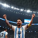 Soccer Football - FIFA World Cup Qatar 2022 - Semi Final - Argentina v Croatia - Lusail Stadium, Lusail, Qatar - December 13, 2022 Argentina's Lionel Messi celebrates their third goal scored by Julian Alvarez REUTERS/Molly Darlington