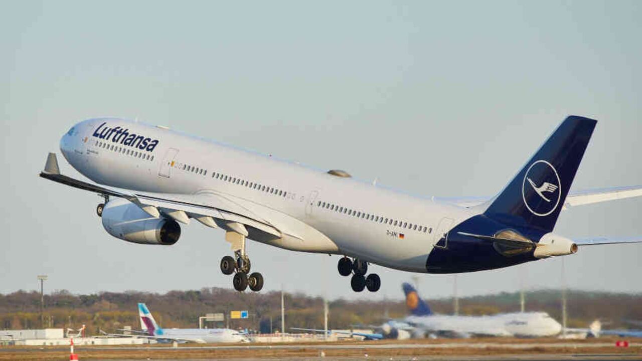 Imagen de un avión de Lufthansa