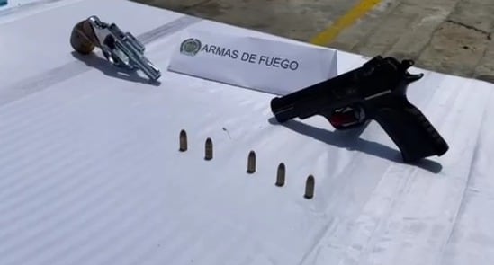 Una de las armas incautadas en medio de los operativos