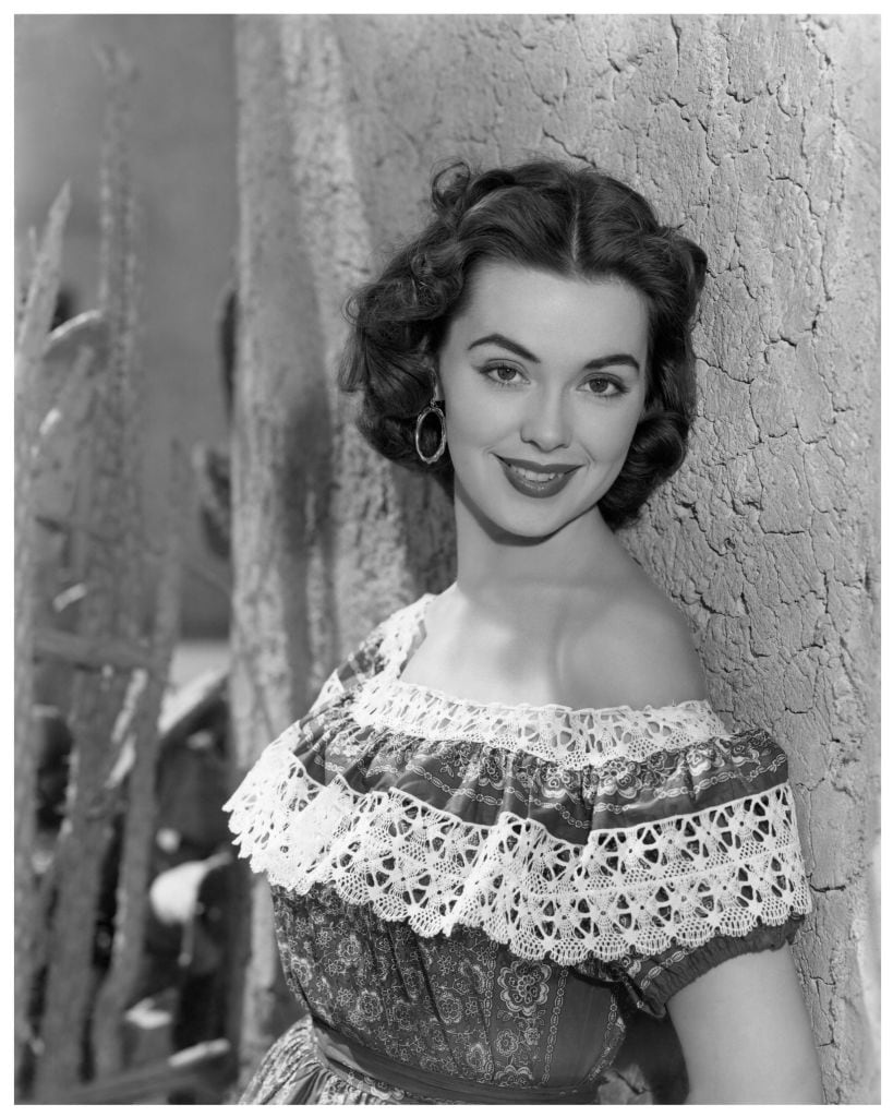 Publicity portrait of actor Barbara Rush dressed in Spanish clothes in the early 1950's, United States. (Photo by Universal Pictures/De Carvalho Collection/Getty Images)