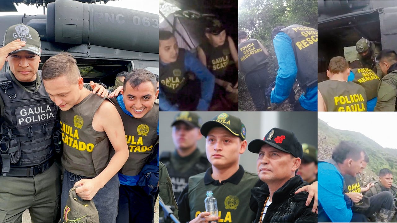 Miguel Ayala y Nicolás Pantoja fueron rescatados en medio de una gran operación policial del Gaula.