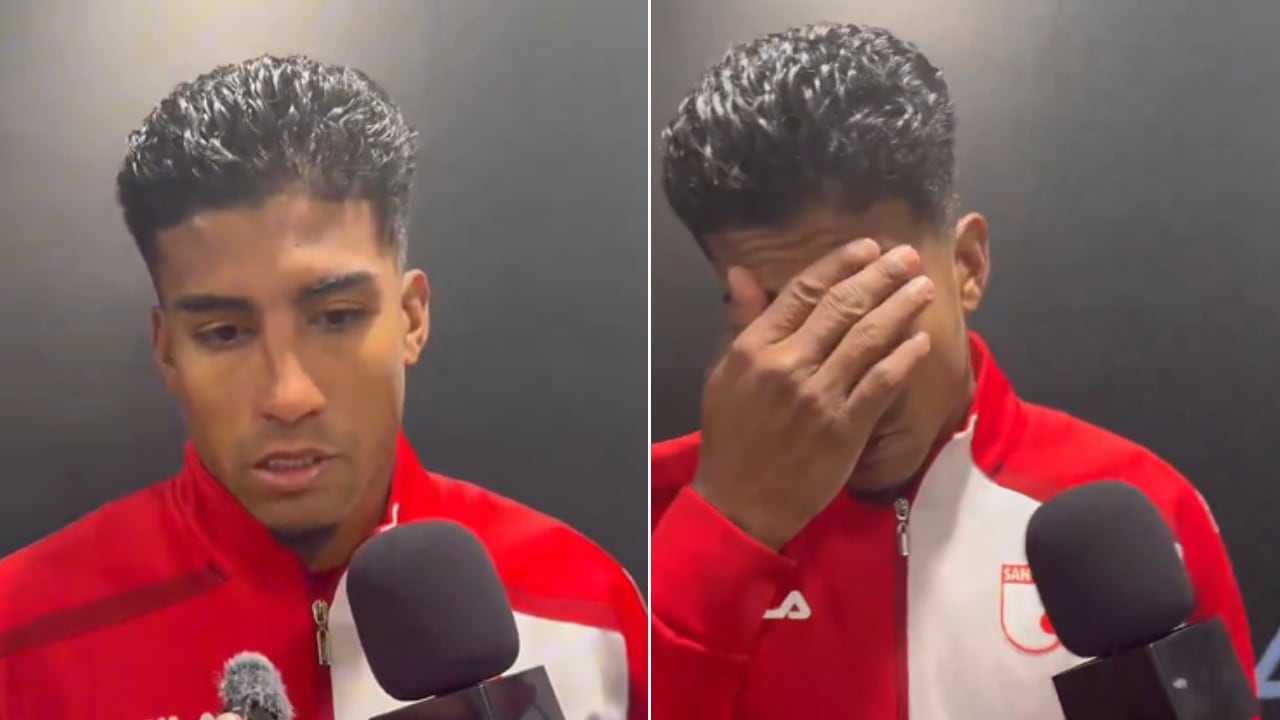 Harold Santiago Mosquera abrió su corazón tras la derrota de Santa Fe ante Tolima