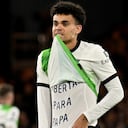 Luis Díaz y su celebración tras marcarle a Luton Town