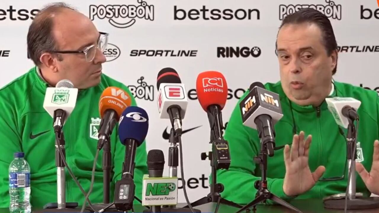 Esteban Escobar (izq.) y Mauricio Navarro (der.) en rueda de prensa desde Guarne.