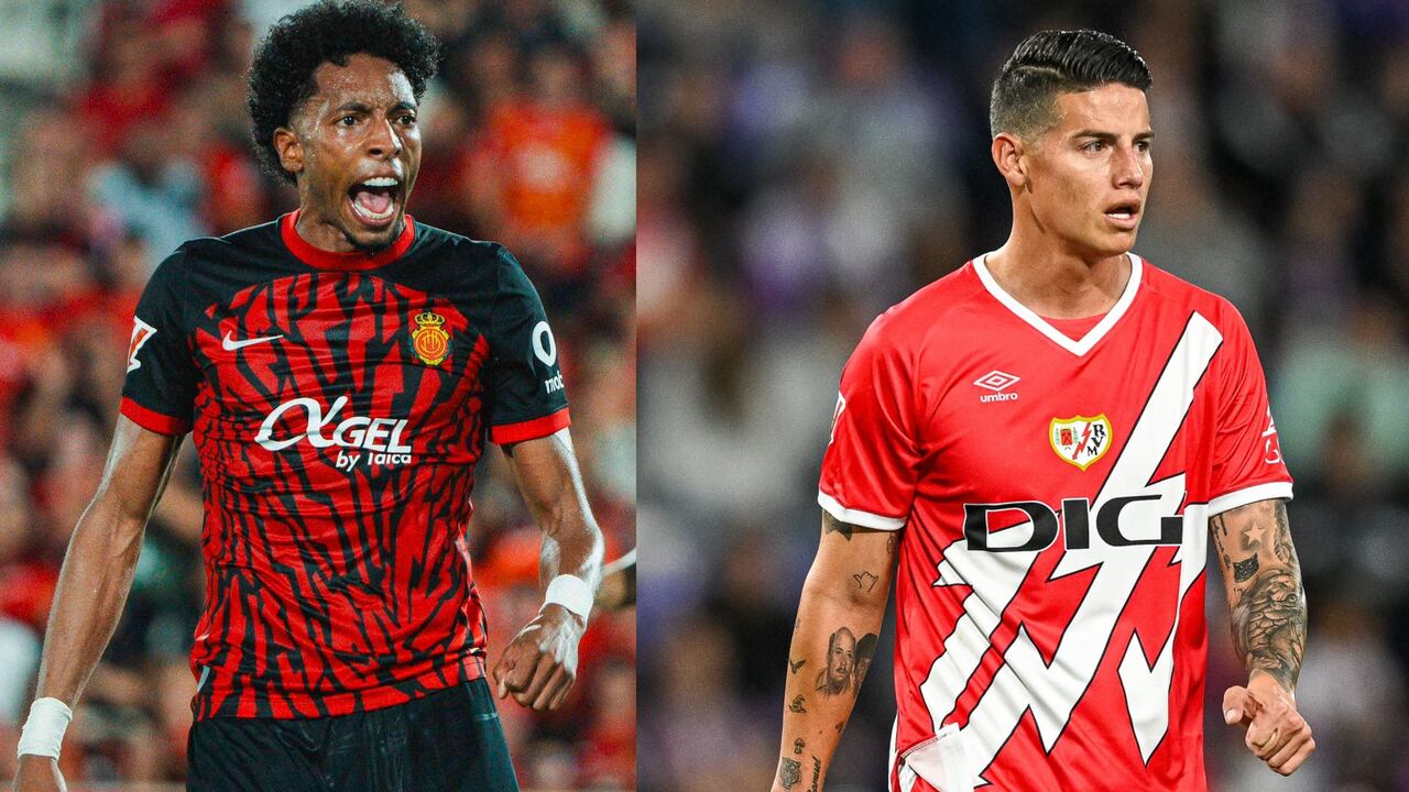 Johan Mojíca y James Rodríguez se cruzaron este domingo en la liga española. Mallorca derrotó al Rayo Vallecano 1-0.