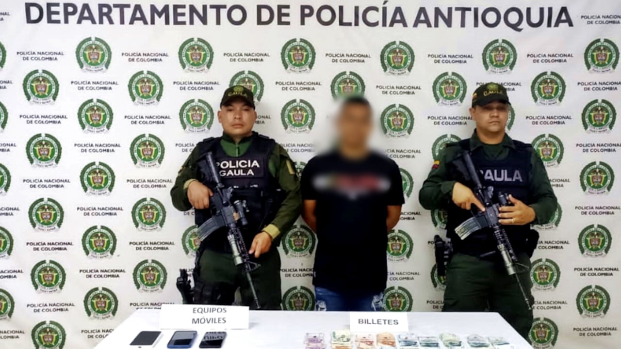 Captura de alias Marino, supuesto coordinador de extorsiones en el Bajo Cauca antioqueño.