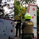 Así quedó el carro de valores robado en Valledupar luego de la intensa persecución de la Policía.