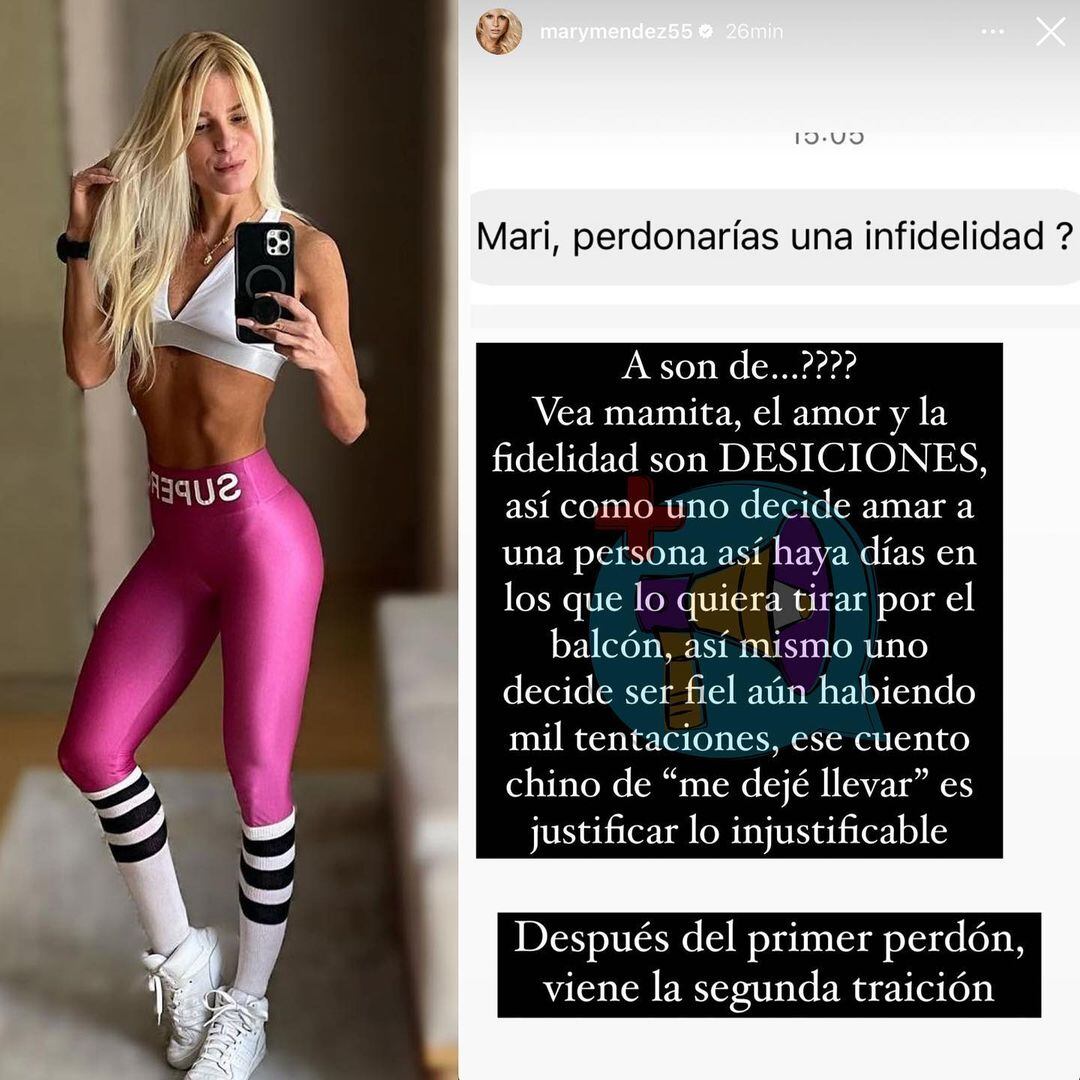 La presentadora habló sobre la infidelidad