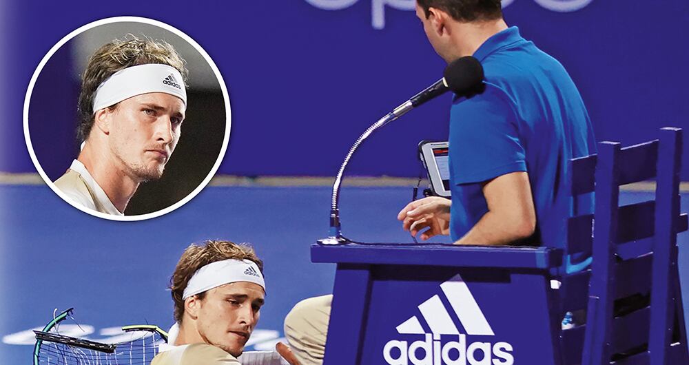 Alexander Zverev expulsando del Abierto Mexicano por agredir verbalmente a un árbitro.