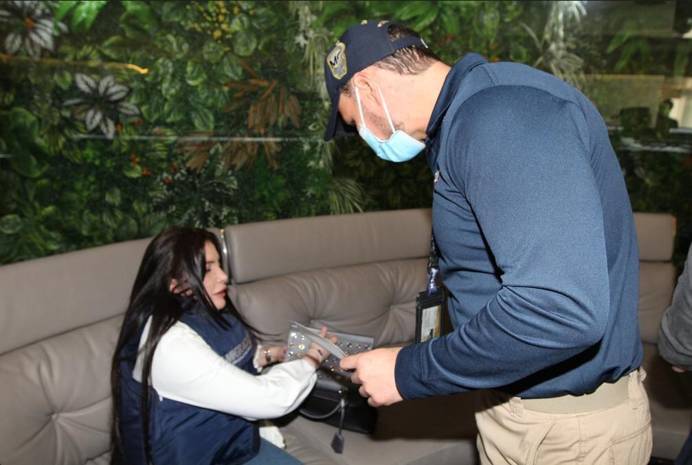 La excongresista, Aida Merlano, llegó en la tarde de este viernes.