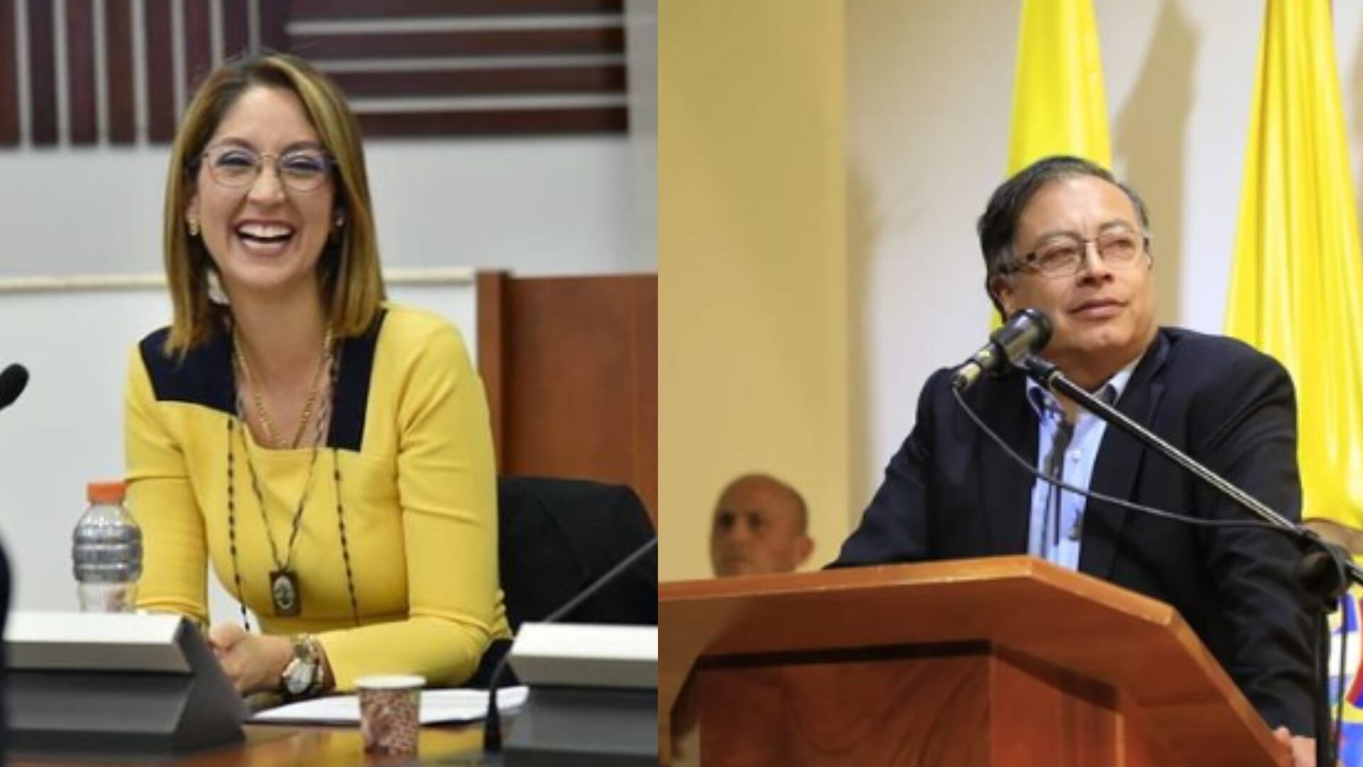 Jennifer Arias y Gustavo Petro