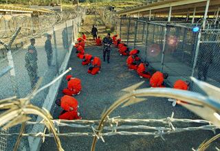 Detenidos en la cárcel de Guantánamo. 