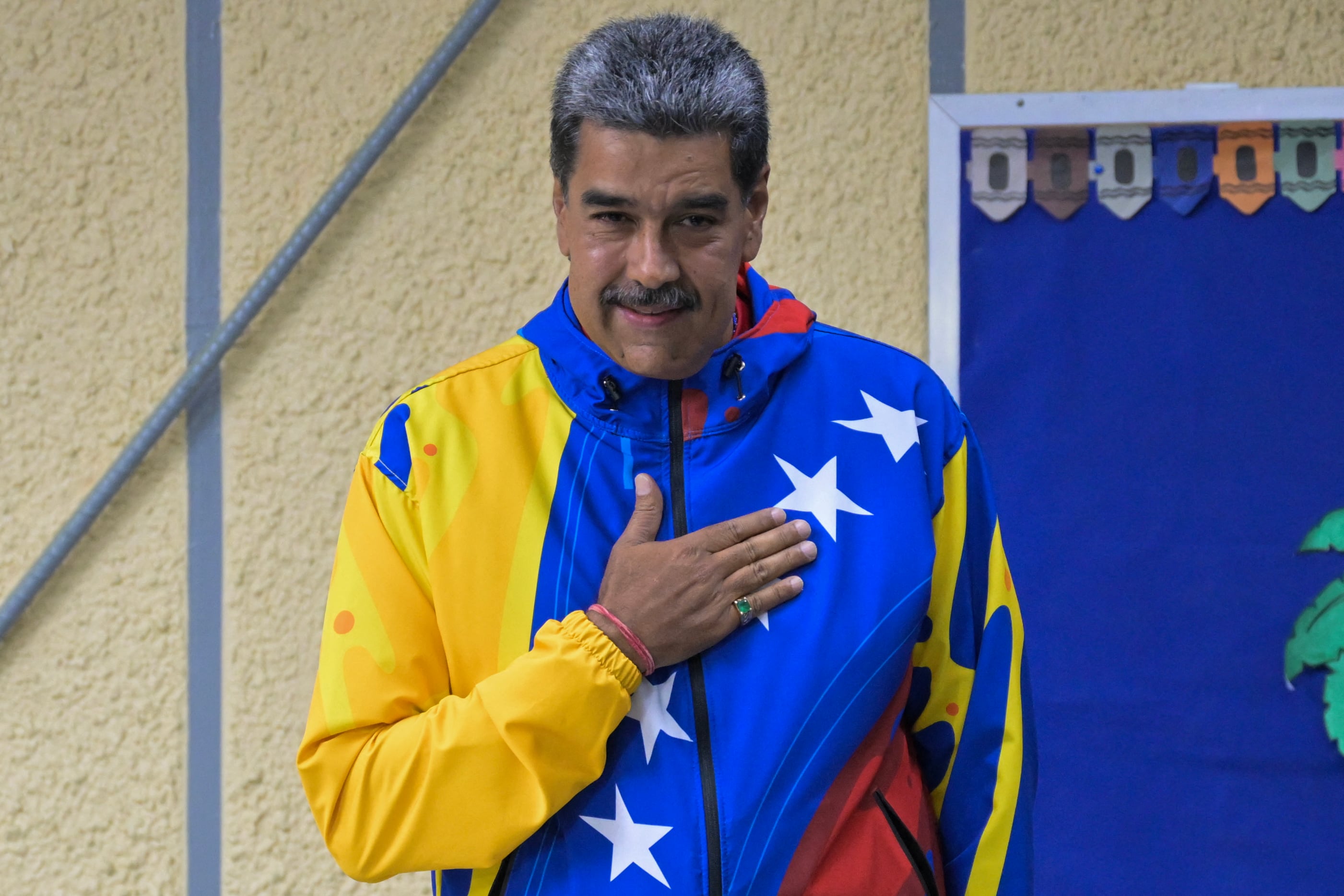El presidente de Venezuela Nicolás Maduro participa en las elecciones este domingo 28 de julio. (Photo by Juan BARRETO / AFP)