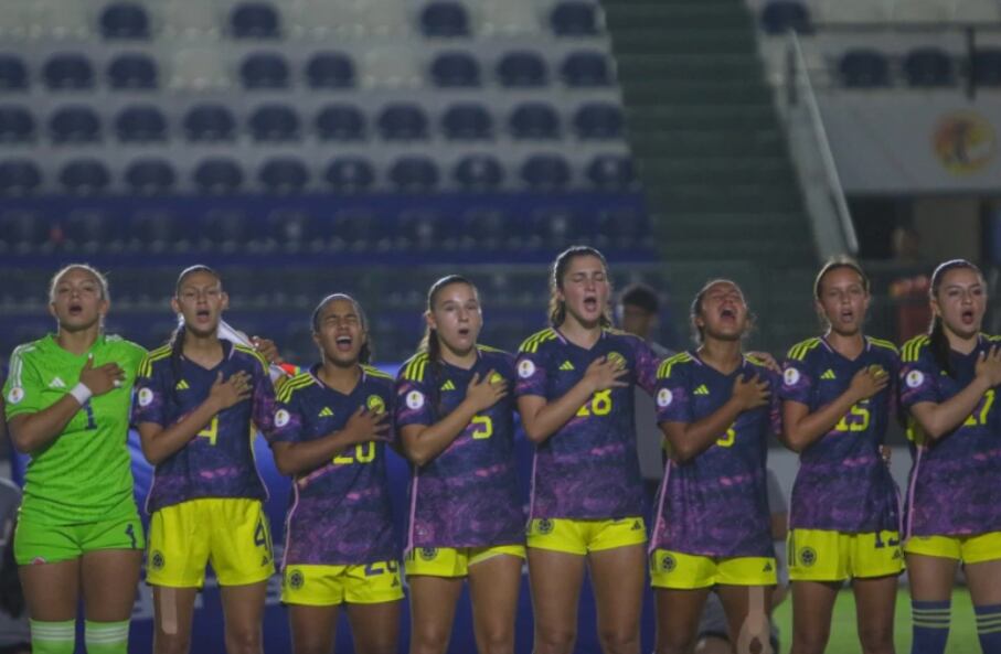 Selección Colombia en el Sudamericano Sub-17.