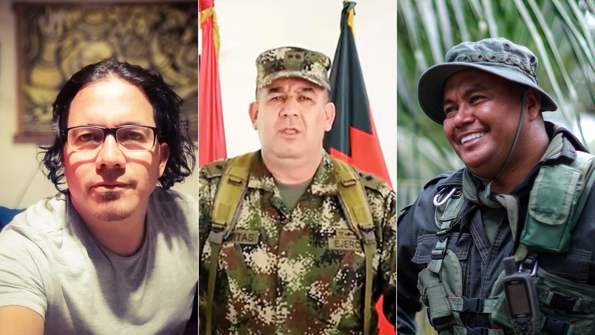 Wilmar Mejía, el general Juan Miguel Huertas y Calarcá