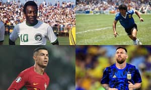 Pelé, Maradona, Cristiano Ronaldo y Messi.