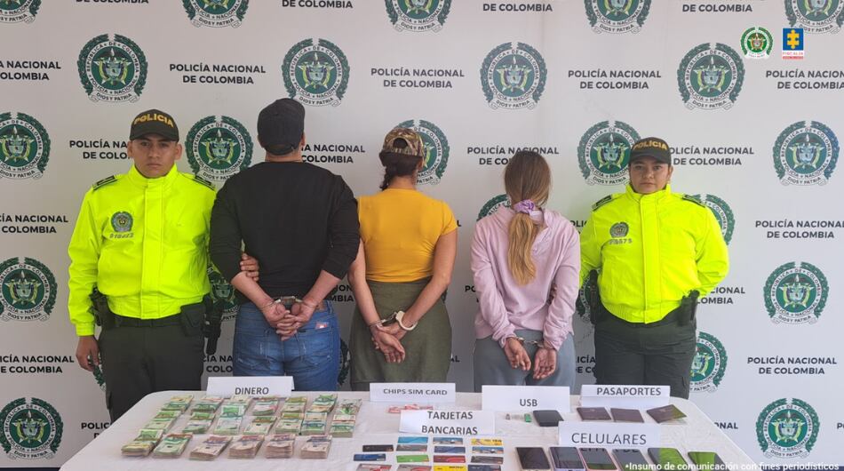 Capturados por el robo a ciudadanos turcos en Medellín.