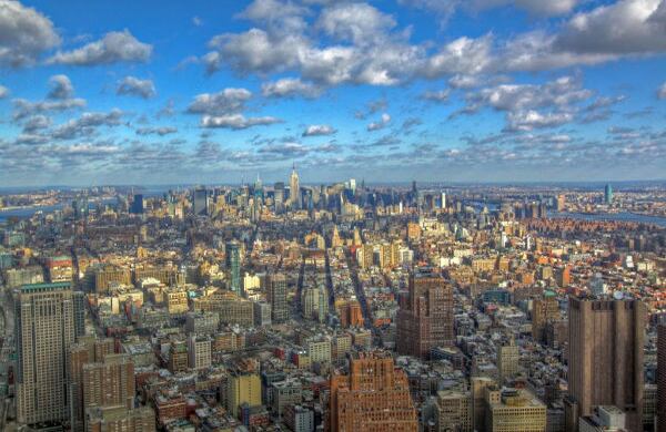 14 de diciembre de 2011. Aspecto del norte de Nueva York desde lo alto de la Torre Uno.