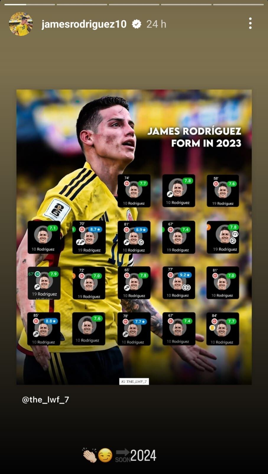 La historia de James Rodríguez en la que saca pecho de sus calificaciones