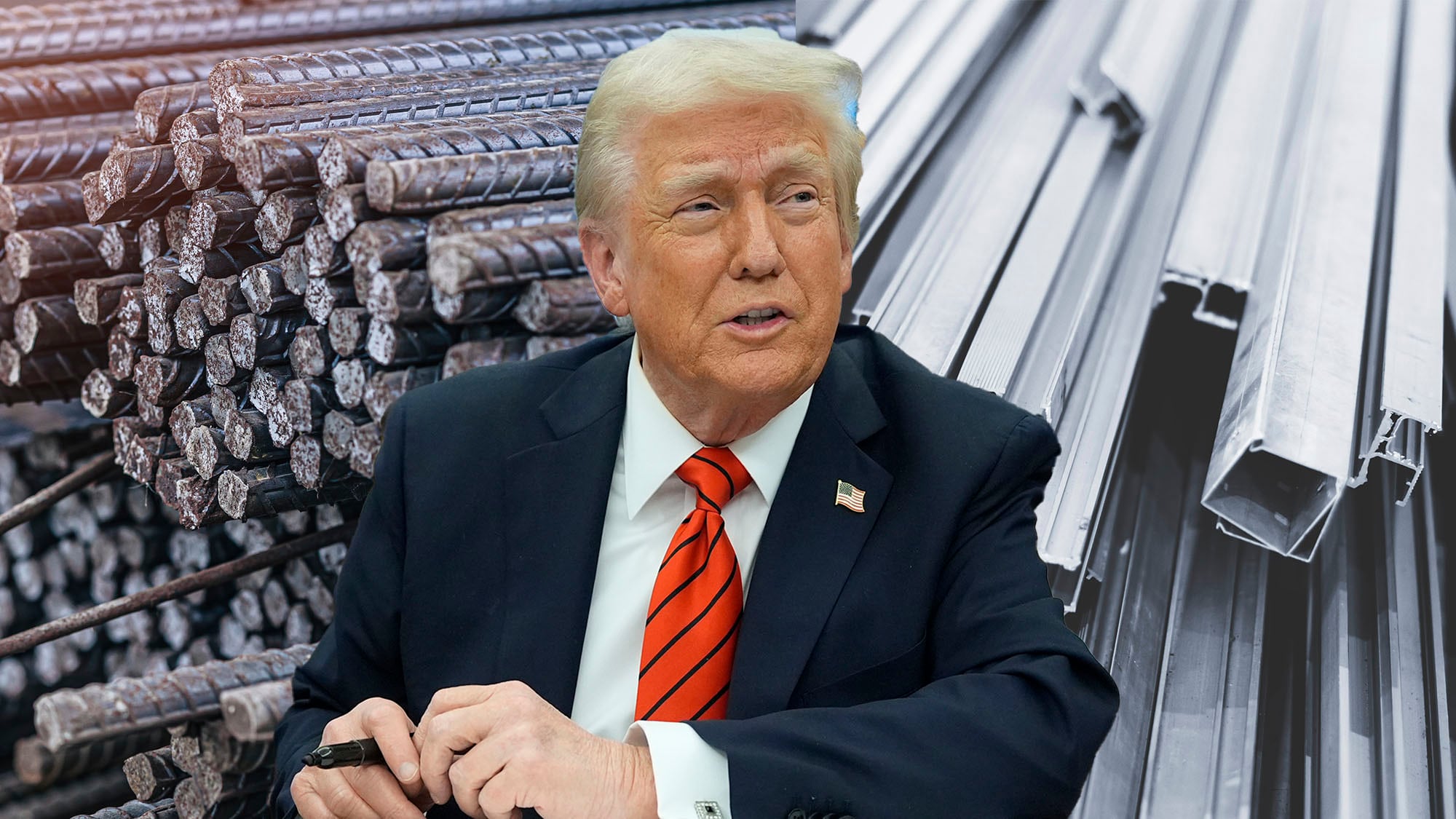 Donald Trump Acero y aluminio