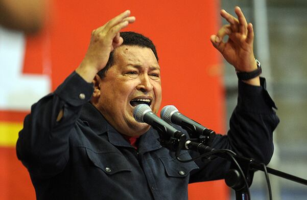 Chávez en campaña.