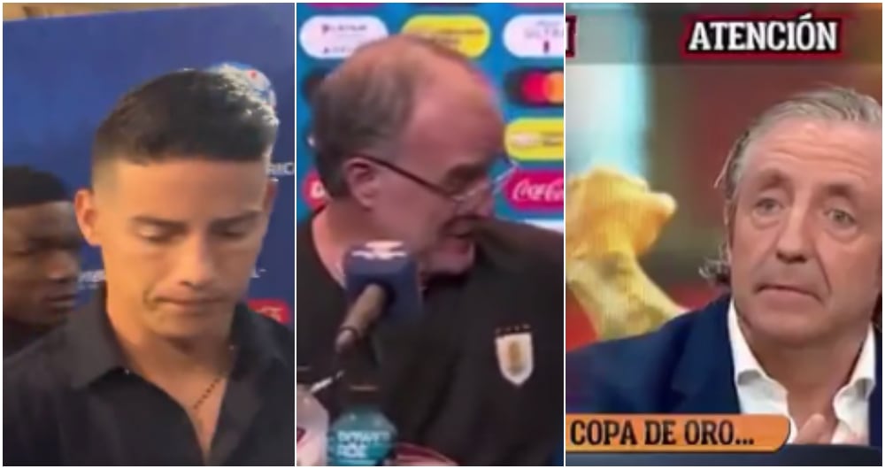 Jaime Dinas en momento en que preguntó a James, a Marcelo Bielsa y aparecer en El Chiringuito