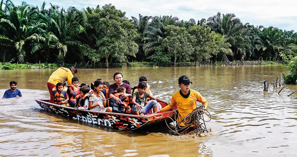 Foto de los resultados de la tormenta Julia en su paso por Honduras.