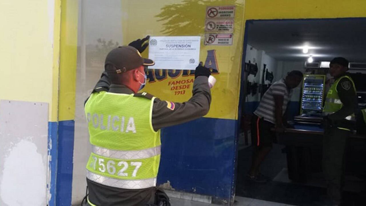 El establecimiento fue sellado por la Policía Nacional.