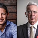 James Rodríguez y Álvaro Uribe